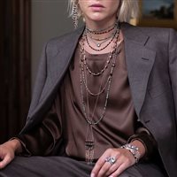 Collana Maman et Sophie Donna smeraldo e spinello in Argento CLISF2SMSPCB - CLISF2SMSPCB